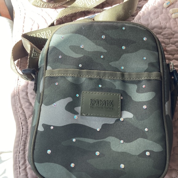 PINK Victoria's Secret Handbags - Pink victoria’s Secret camouflage crossbody handbag in excellent condition.